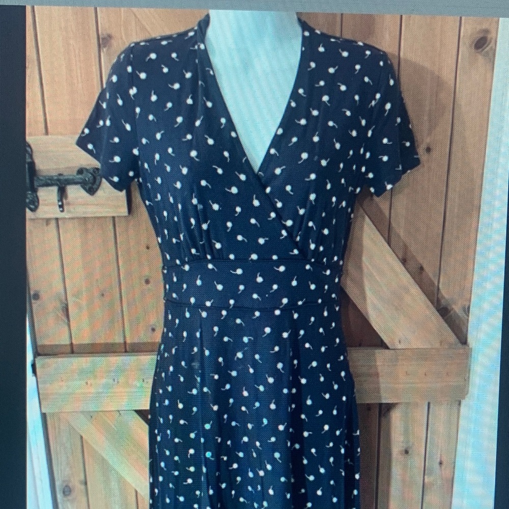Stylish Navy and White Mini Dress
